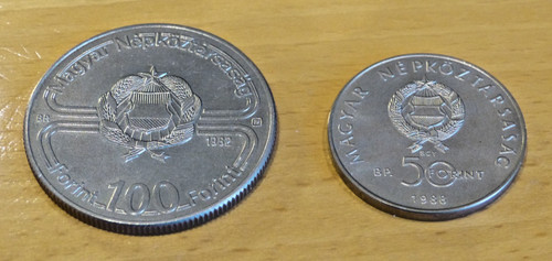 2x münze ungarn - 2x,