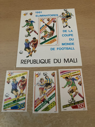 1982 block und marken mali - wm,